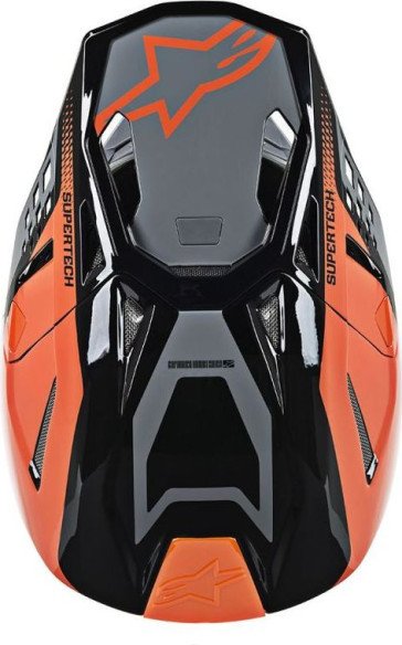 Casca Moto Enduro Supertech M8 Triple Black/Orange Glossy S9