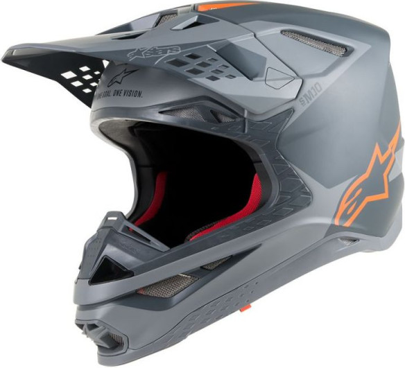 Casca Moto Enduro Supertech M10 Meta Gray/Orange S9