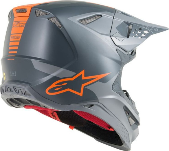 Casca Moto Enduro Supertech M10 Meta Gray/Orange S9