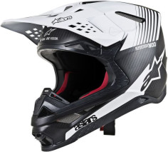 Casca Moto Enduro Supertech M10 Dyno Black/White S9