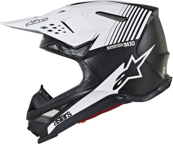 Casca Moto Enduro Supertech M10 Dyno Black/White S9