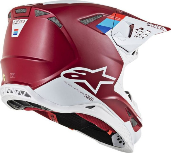 Casca Moto Enduro Supertech M8 Contact Dark Red/White S9