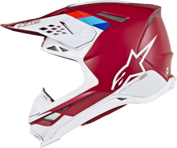 Casca Moto Enduro Supertech M8 Contact Dark Red/White S9