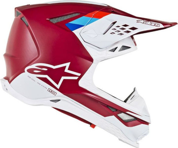 Casca Moto Enduro Supertech M8 Contact Dark Red/White S9