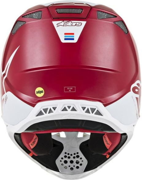 Casca Moto Enduro Supertech M8 Contact Dark Red/White S9