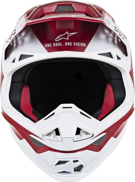 Casca Moto Enduro Supertech M8 Contact Dark Red/White S9
