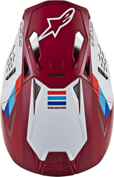 Casca Moto Enduro Supertech M8 Contact Dark Red/White S9