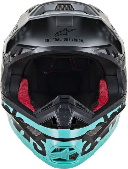 Casca Moto Enduro Supertech M8 Radium Black Matt/Teal S9