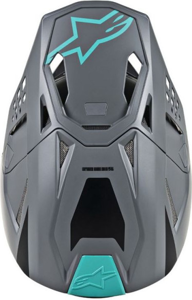Casca Moto Enduro Supertech M8 Radium Black Matt/Teal S9