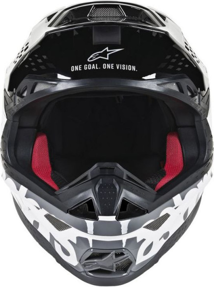 Casca Moto Enduro Supertech M8 Radium Black/White Glossy S9