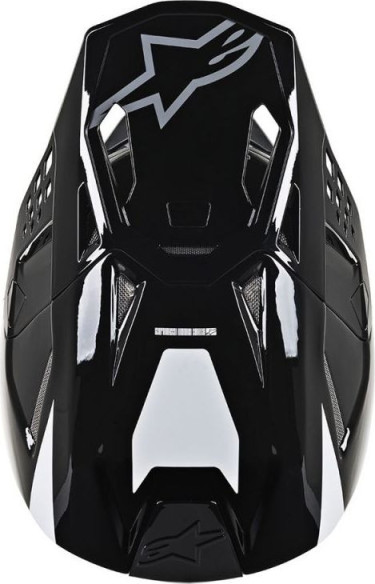 Casca Moto Enduro Supertech M8 Radium Black/White Glossy S9