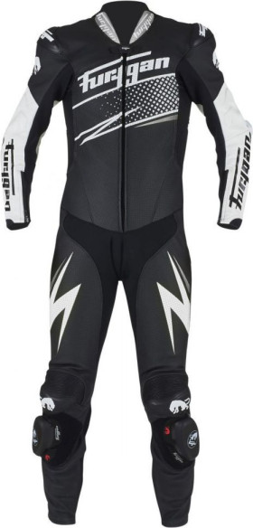 Combinezon Piele Full Ride Black/White/Silver
