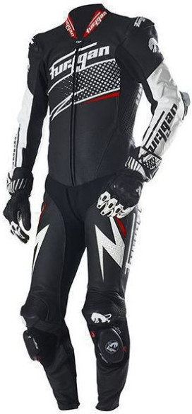 Combinezon Piele Full Ride Black/White/Red 2020