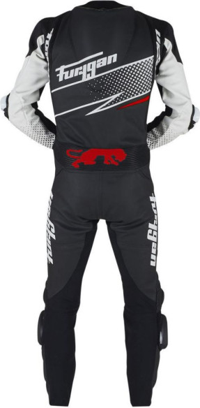 Combinezon Piele Full Ride Black/White/Red 2020