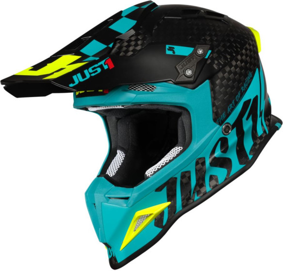 Casca Moto Enduro J12 PRO Racer Blue/Carbon