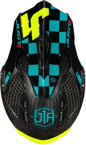 Casca Moto Enduro J12 PRO Racer Blue/Carbon
