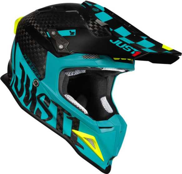 Casca Moto Enduro J12 PRO Racer Blue/Carbon