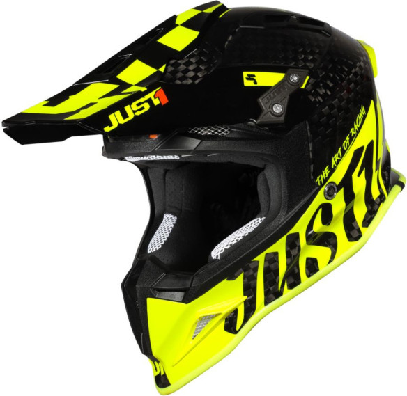 Casca Moro Enduro J12 PRO Racer Fluo Yellow/Carbon