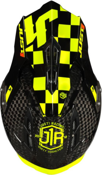Casca Moro Enduro J12 PRO Racer Fluo Yellow/Carbon