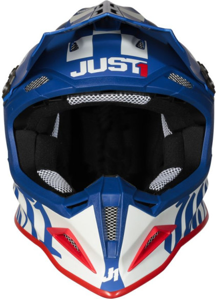 Casca Moto Enduro J12 PRO Racer White/Blue
