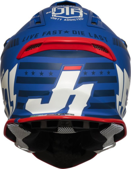 Casca Moto Enduro J12 PRO Racer White/Blue