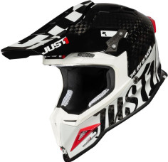 Casca Moto Enduro J12 PRO Racer White/Carbon