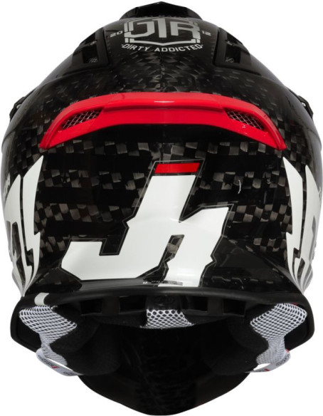 Casca Moto Enduro J12 PRO Racer White/Carbon