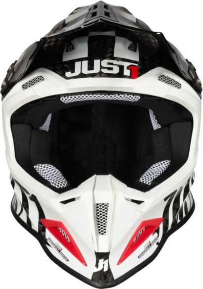 Casca Moto Enduro J12 PRO Racer White/Carbon