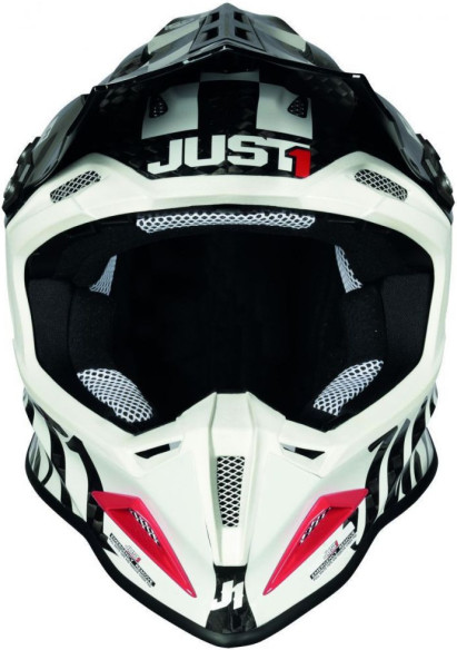 Casca Moto Enduro J12 PRO Racer White/Carbon
