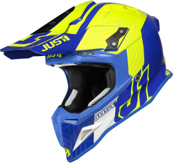 Casca Moto Enduro J12 PRO Syncro Fluo Yellow/Blue