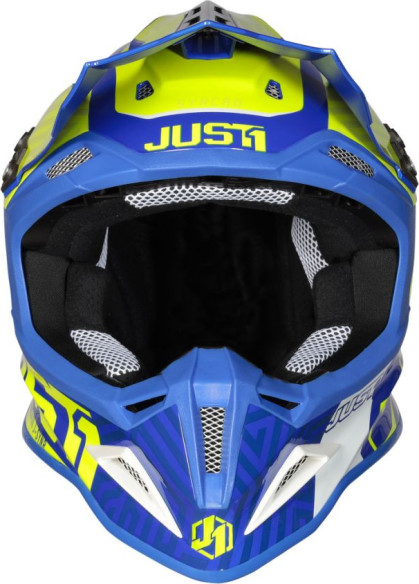 Casca Moto Enduro J12 PRO Syncro Fluo Yellow/Blue