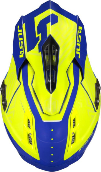 Casca Moto Enduro J12 PRO Syncro Fluo Yellow/Blue
