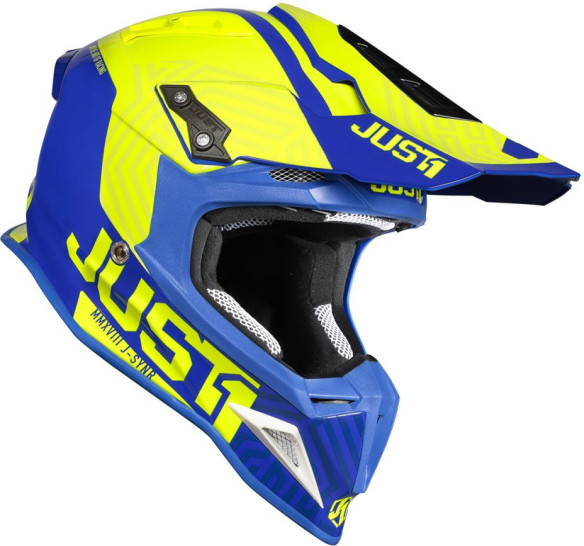 Casca Moto Enduro J12 PRO Syncro Fluo Yellow/Blue