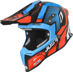 Casca Moto Enduro J12 PRO Vector Orange/Blue Carbon
