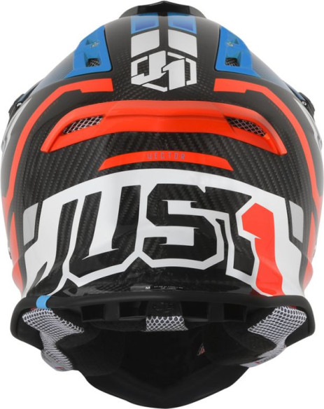Casca Moto Enduro J12 PRO Vector Orange/Blue Carbon