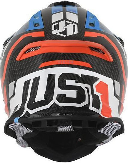 Casca Moto Enduro J12 PRO Vector Orange/Blue Carbon