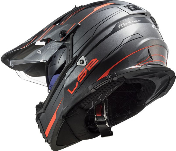 Casca ATV Pioneer Evo Knight MX436 Portocaliu Titanium