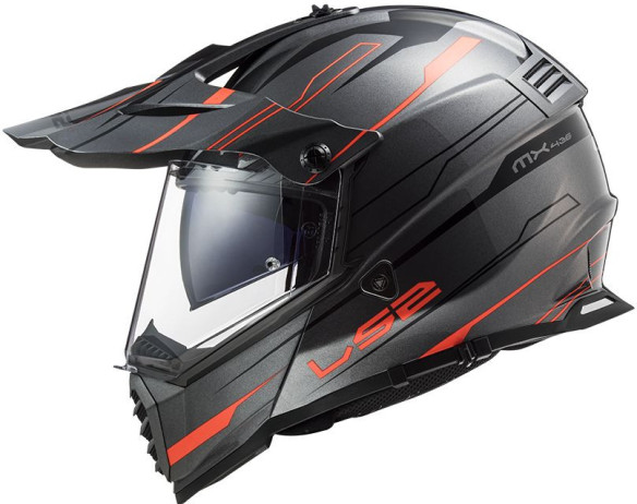 Casca ATV Pioneer Evo Knight MX436 Portocaliu Titanium