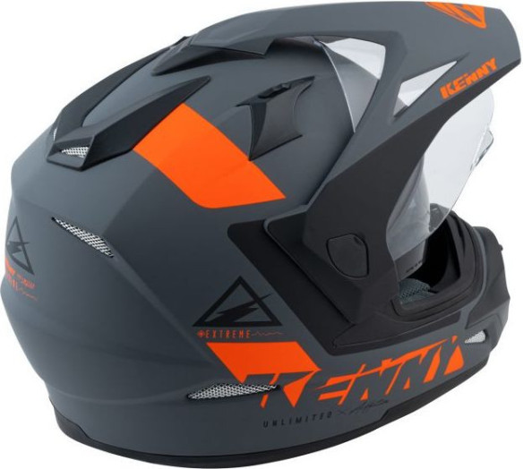 Casca Moto ATV Extreme Matt Grey Orange