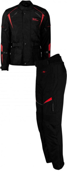 Combo Geaca + Pantaloni Textili Moto Tommy Black-Red