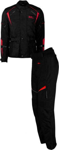 Combo Geaca + Pantaloni Textili Moto Tommy Black-Red