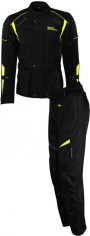 Combo Geaca + Pantaloni Textili Moto Tommy Black-Yellow Fluo