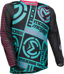Tricou Enduro Sahara Teal/Pink