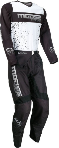Tricou Moto MX Qualifier Black/White