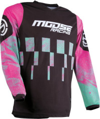 Tricou Moto Enduro/MX Qualifier Black/Pink 24