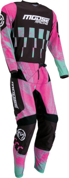 Tricou Moto Enduro/MX Qualifier Black/Pink 24