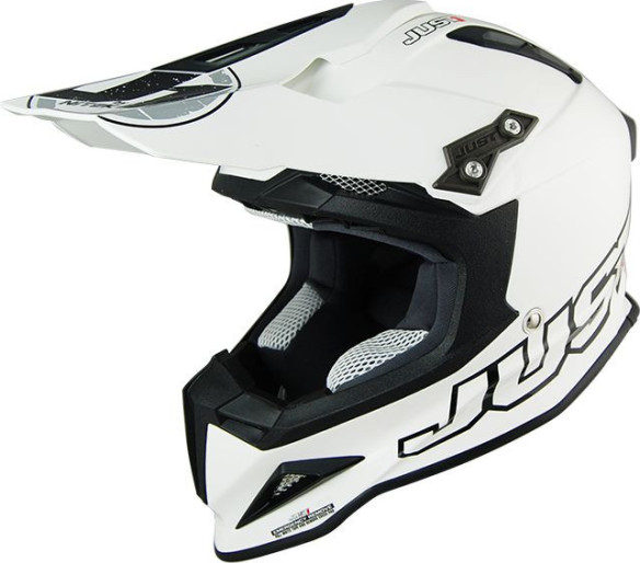 Casca Moto Enduro J12 Solid White
