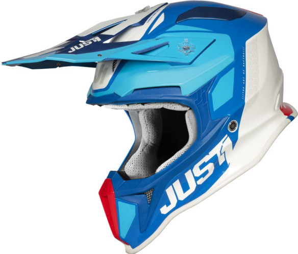 Casca Moto Enduro J18 Pulsar Blue/Red/White