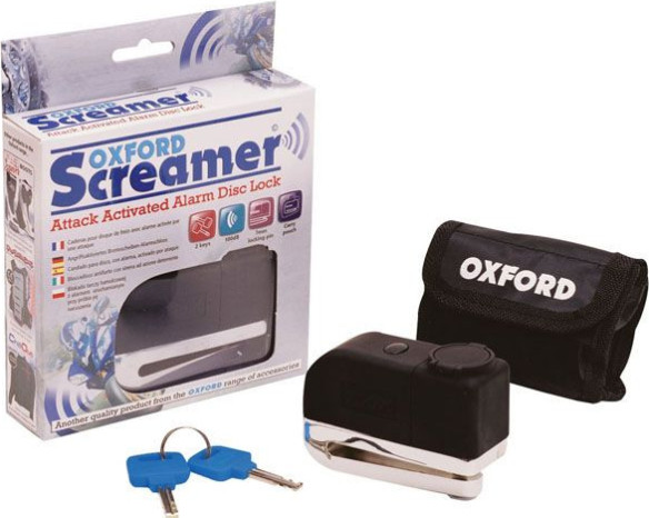 Screamer disc alarm lock - chrome