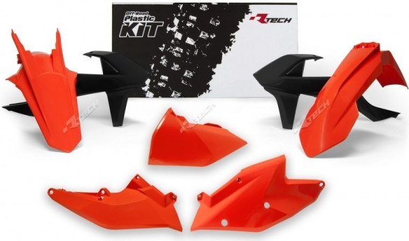 Kit Plastice KTM EXC OEM Portocaliu-Negru 17-19